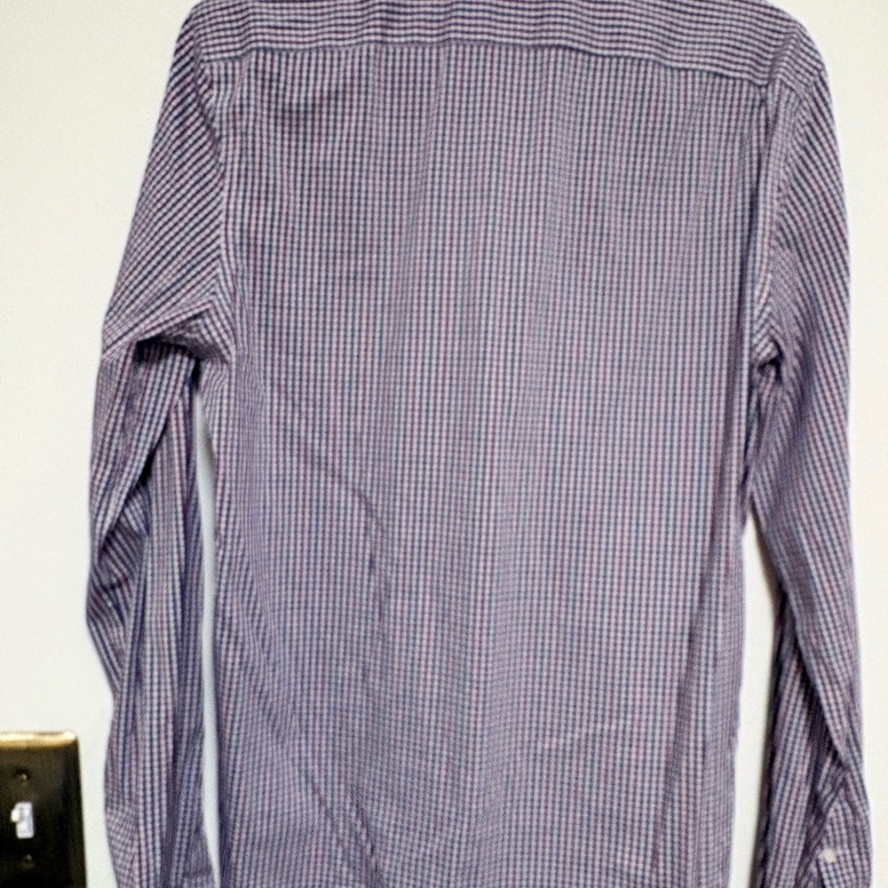 Michael Kors Men's Checkered Shirt - Blue and Red - Picture 4 of 4